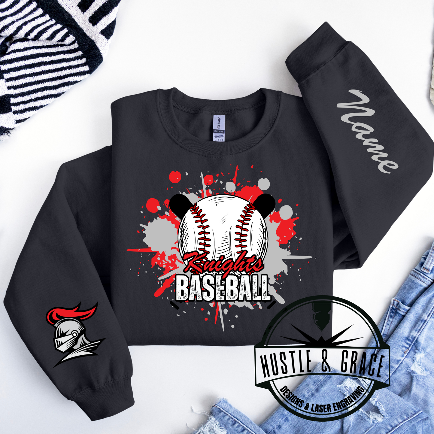 Knights Baseball Splatter
