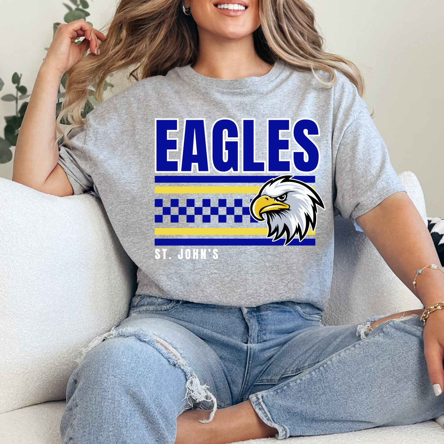 Eagles Checkered Tee