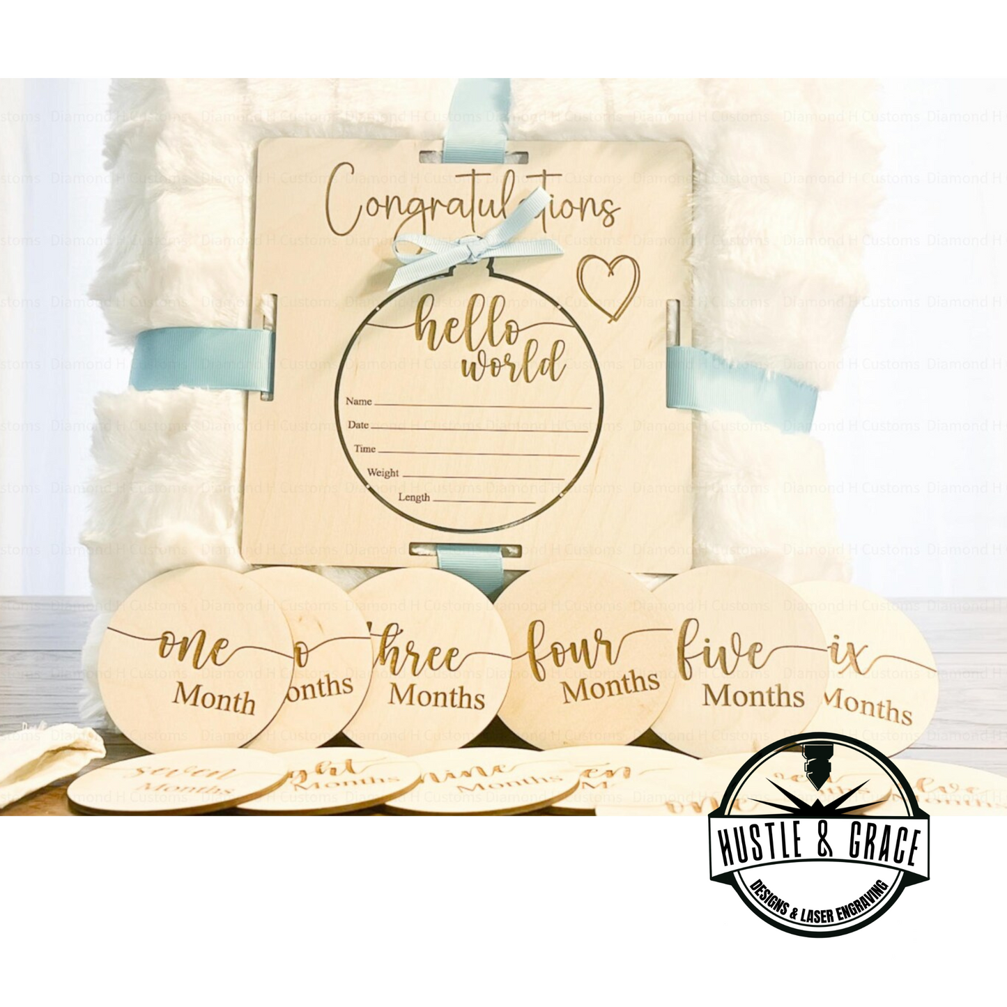 Congratulations Hello World Blanket Ribbon Set