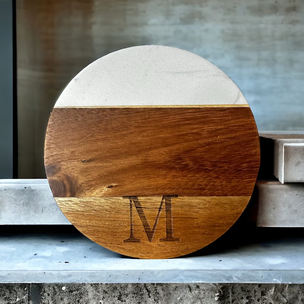 Custom Round Wooden Coasters - Set of 4